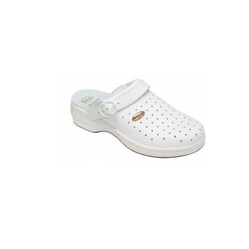 DR SCHOLL NEW BONUS PELLE TRAFORATA BIANCA DONNA NUMERO 38 PLANTARE ESTRAIBILE