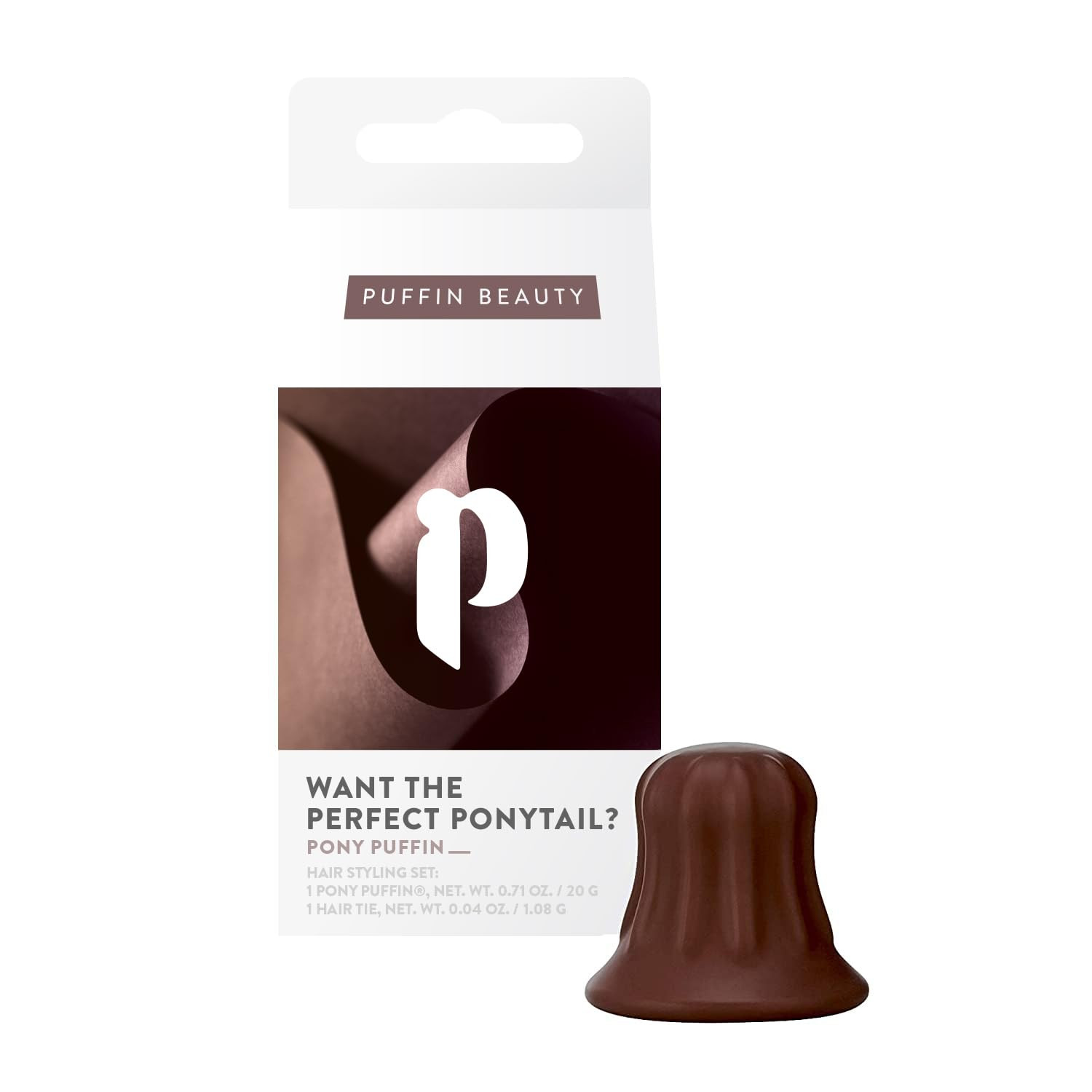 pony puffin CHOCOLATE | Per una treccia perfetta piena di volume e tenuta (O1i)