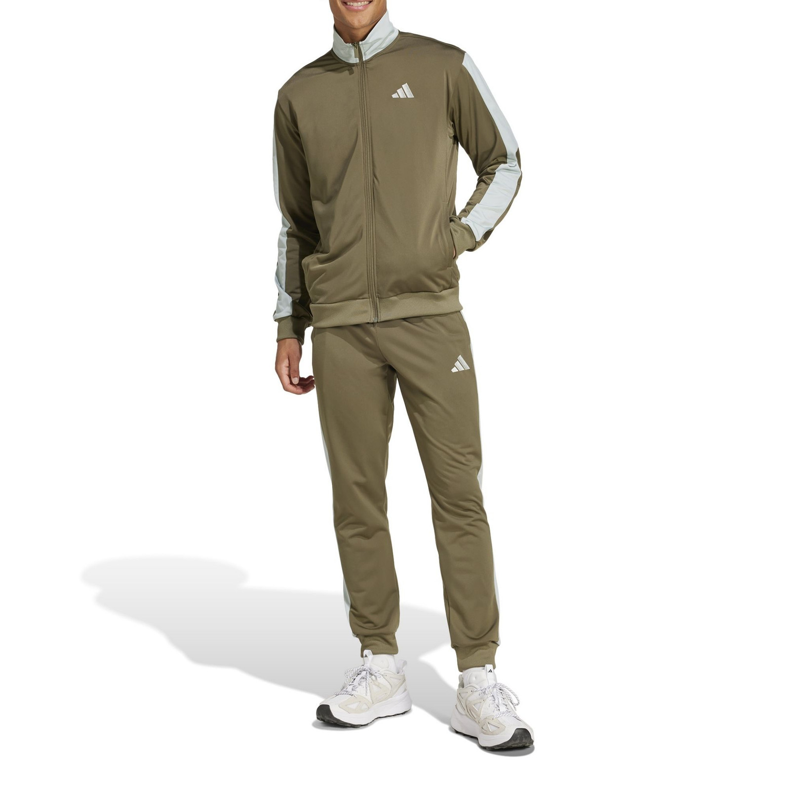 Adidas Tuta da Uomo Sportswear Basic Tricot Colorblock Verde Taglia M Codice ...