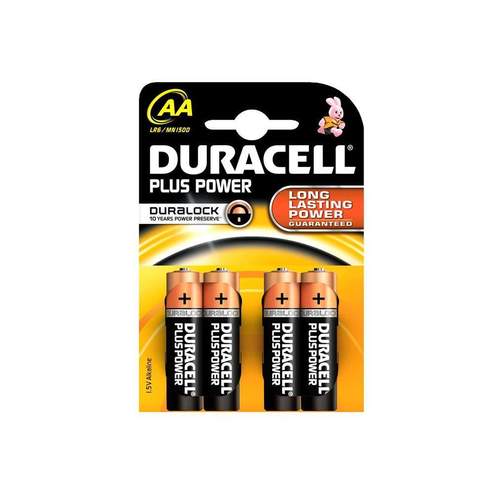 DURACELL BLISTER PILE  BATTERIE STILO CONFEZIONE DA 4 PEZZI 1,5V AA LR6/MN1500
