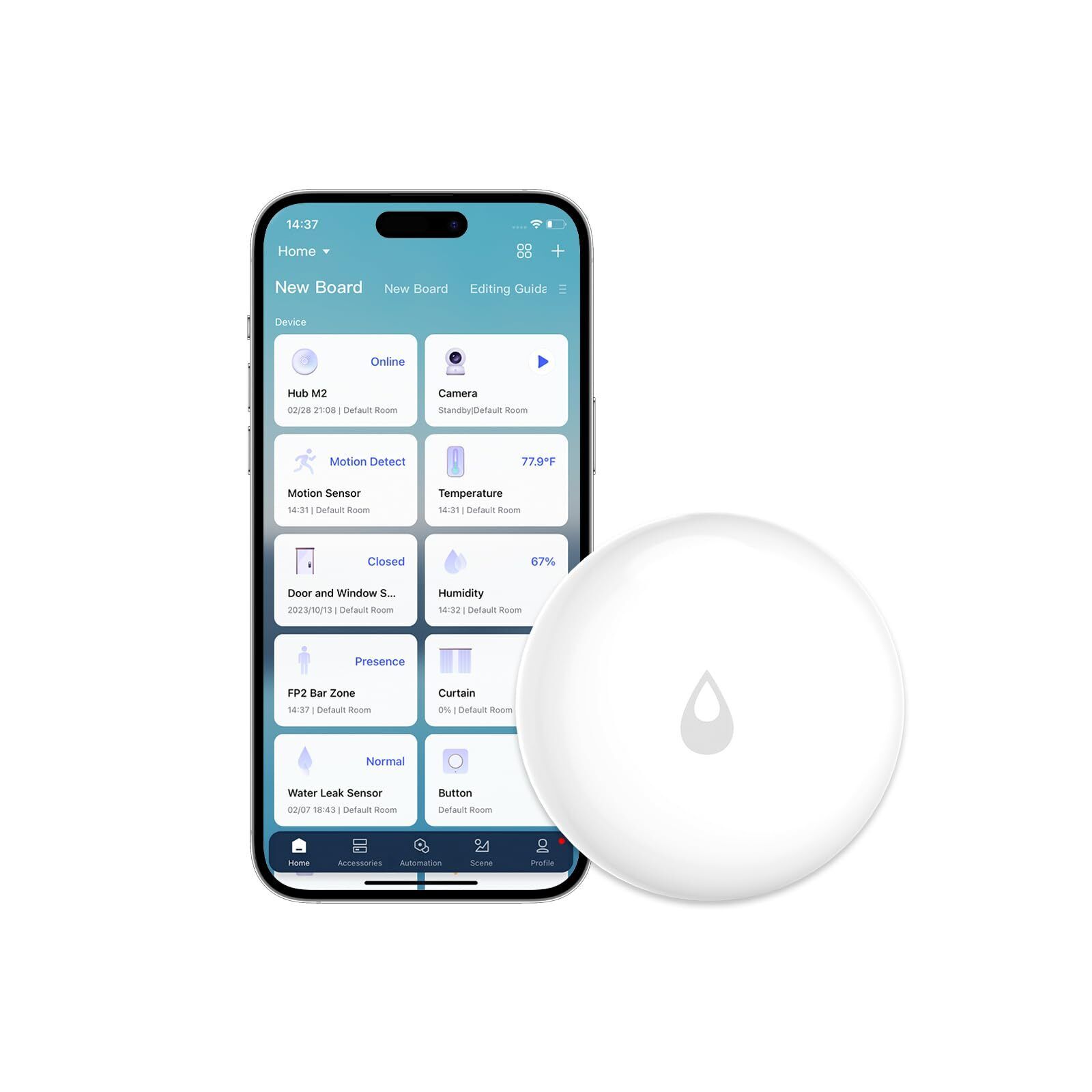 Aqara Sensore di Perdite d'Acqua, Richiede un Hub Aqara, Rilevatore Wireless per