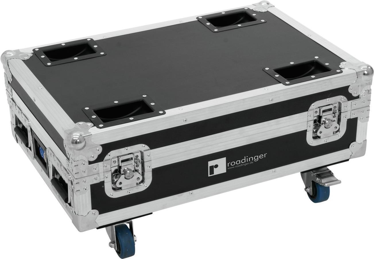 ROADINGER Flightcase 4x AKKU BAR-6 Glow QCL Flex QuickDMX mit Ladefunktion (3100