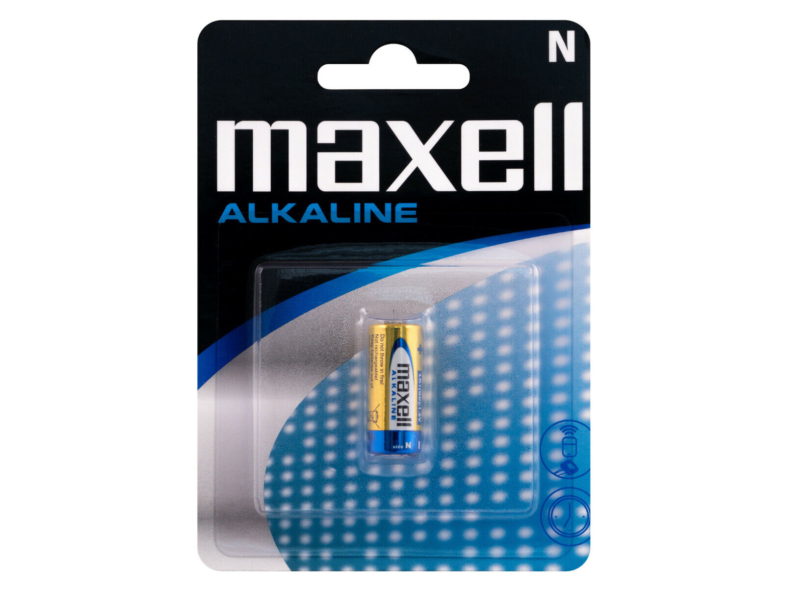 Maxell Pila Batteria Alcalina Micro Stilo LR1 LR01 Tipo N Blister Battery 1 Pk