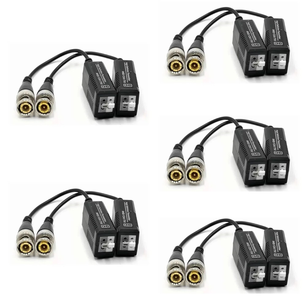 5 Coppie Balun BNC  A UTP Telecamera di Rete per  TVI AHD CVl Teleca3151