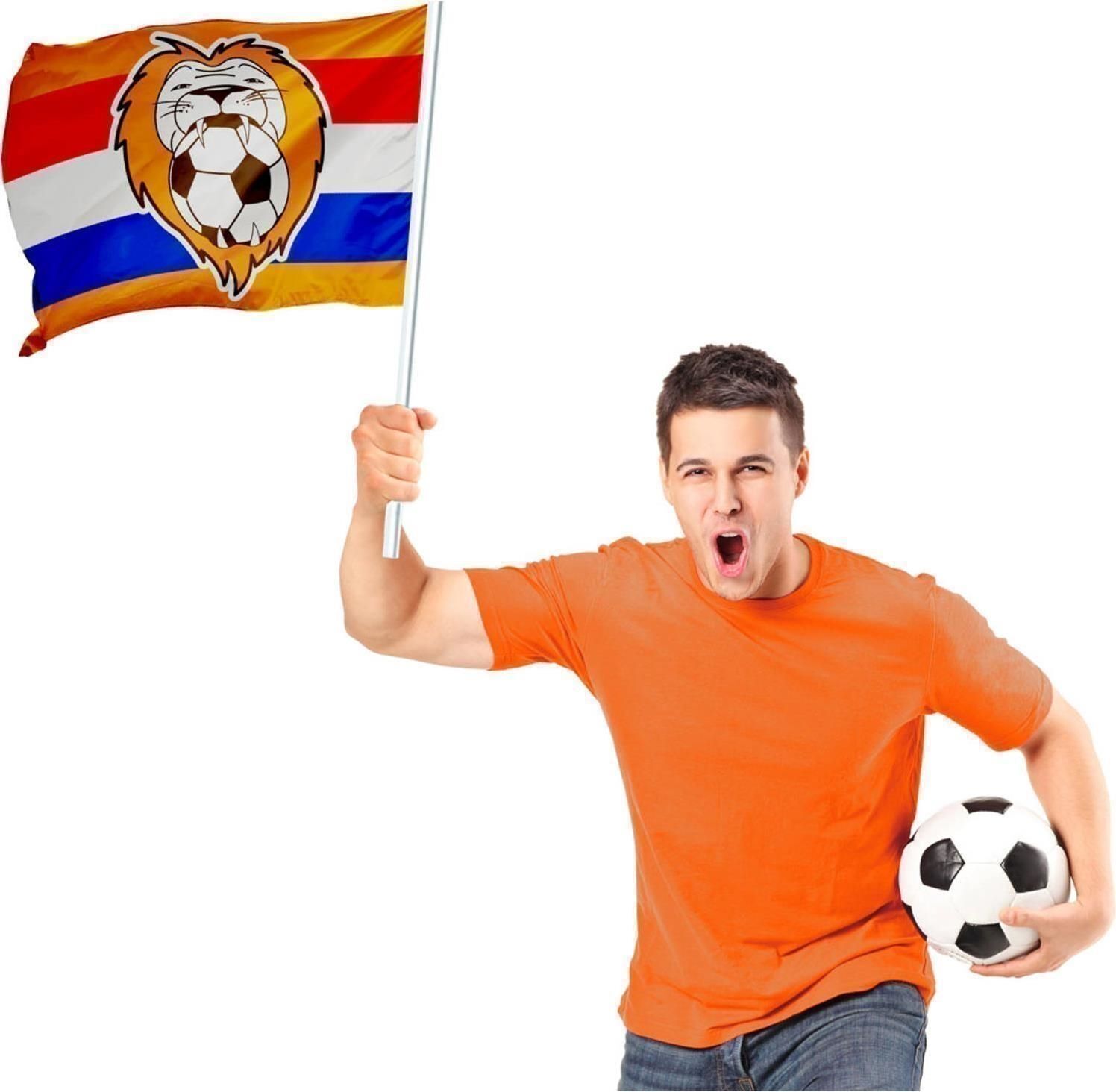 Merchandising Folat: Flag Lion with Stick - 70x50 cm
