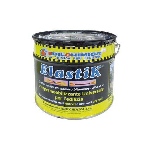 EDILCHIMICA GUAINA LIQUIDA IMPERMEABILIZZANTE ISOLANTE ELASTIK 5KG NERA