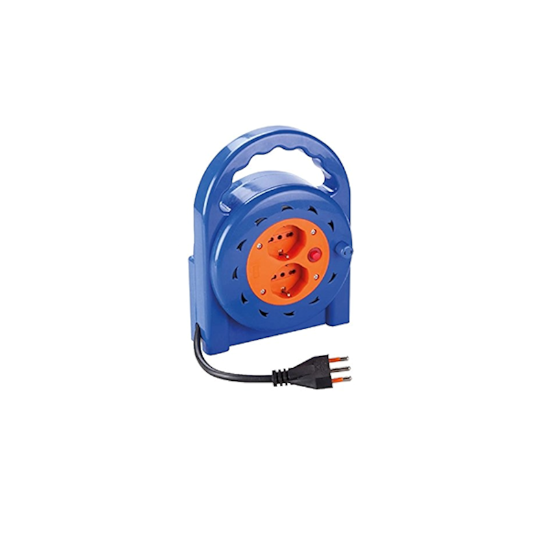 AVVOLGICAVO CIV. 2X2P 10/16A SCHUKO/BIV. 5M  - ELETTROCANALI SERIE CIVILI ECK...