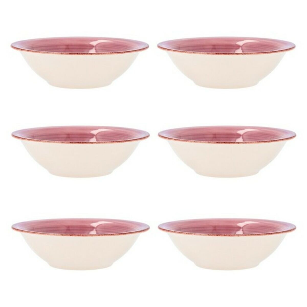 Ciotola Quid Vita Rosa Ceramica 6 Unità [18 cm]