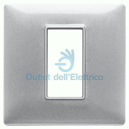 VIMAR 14641.71 PLACCA 1 MODULI ARGENTO METALLIZZATO VIMAR SERIE PLANA