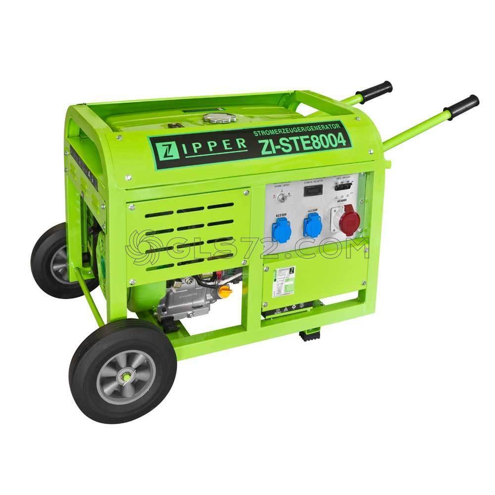 GENERATORE DI CORRENTE 9300W 2 PRESE 230V + 1 PRESA 400V ZIPPER ZI-STE8004