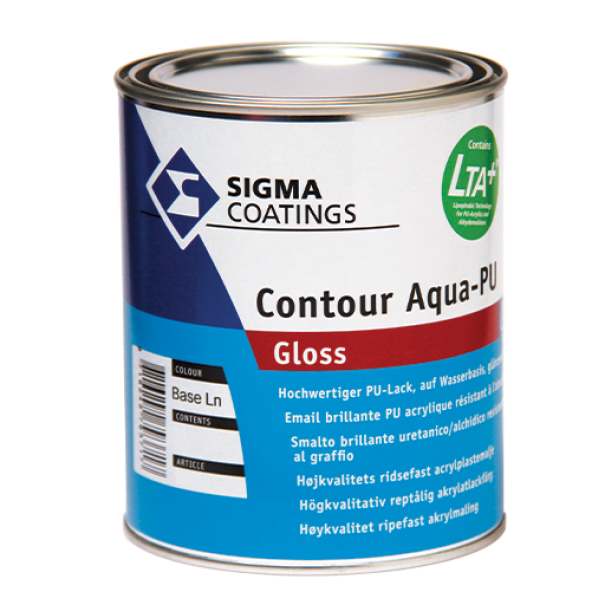Smalto lucido all’acqua Sigma contour aqua pu gloss bianco 1 litro