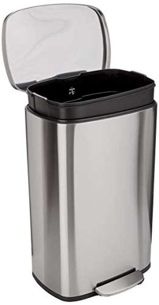 (TG. 50 L) Amazon Basics - Pattumiera rettangolare con chiusura silenziosa, 50 L