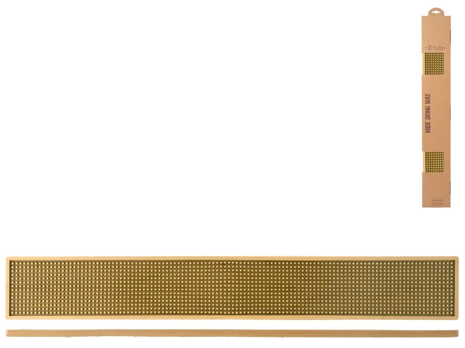 THE BARS Tappetino bar in gomma colore oro cm 70x10