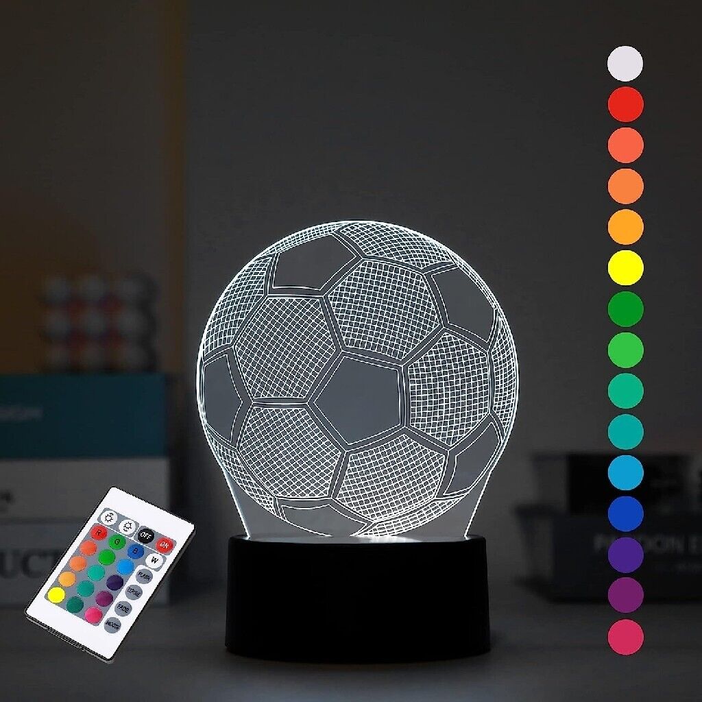 Lampada LED 3D con base touch e telecomando cambia colore PALLONE