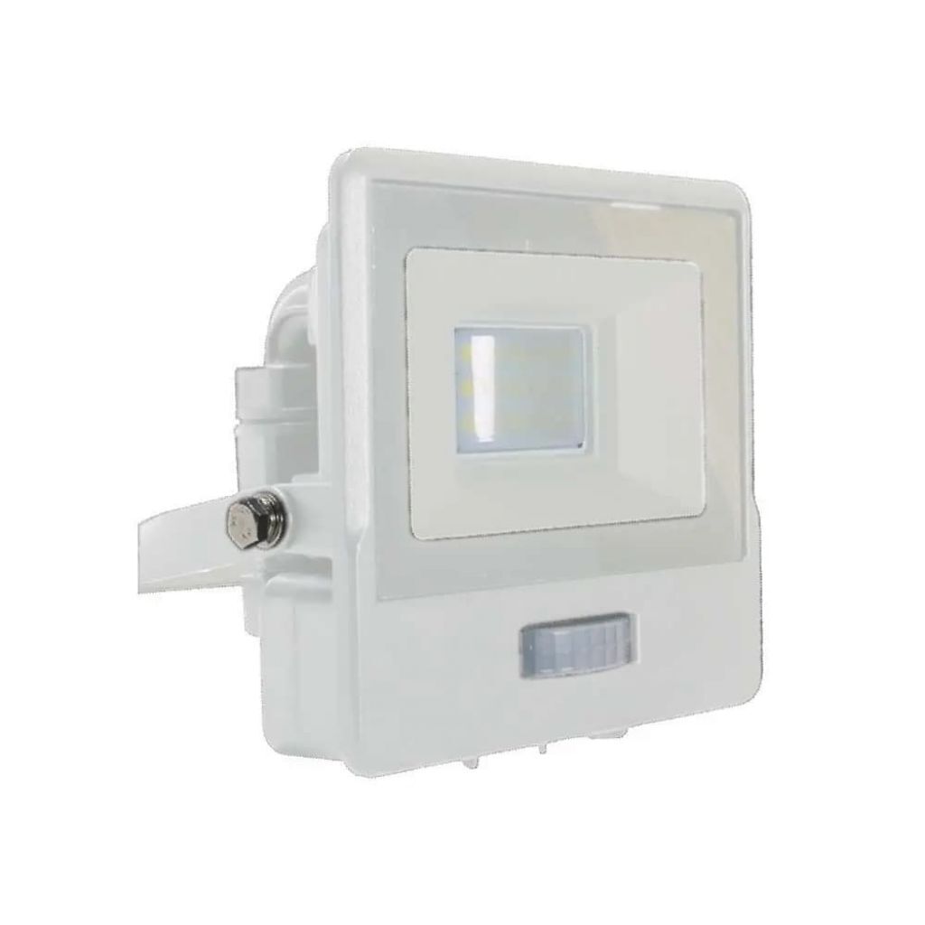 10W LED PIR Sensor Floodlight Samsung Chip White Body 6500K 14231092