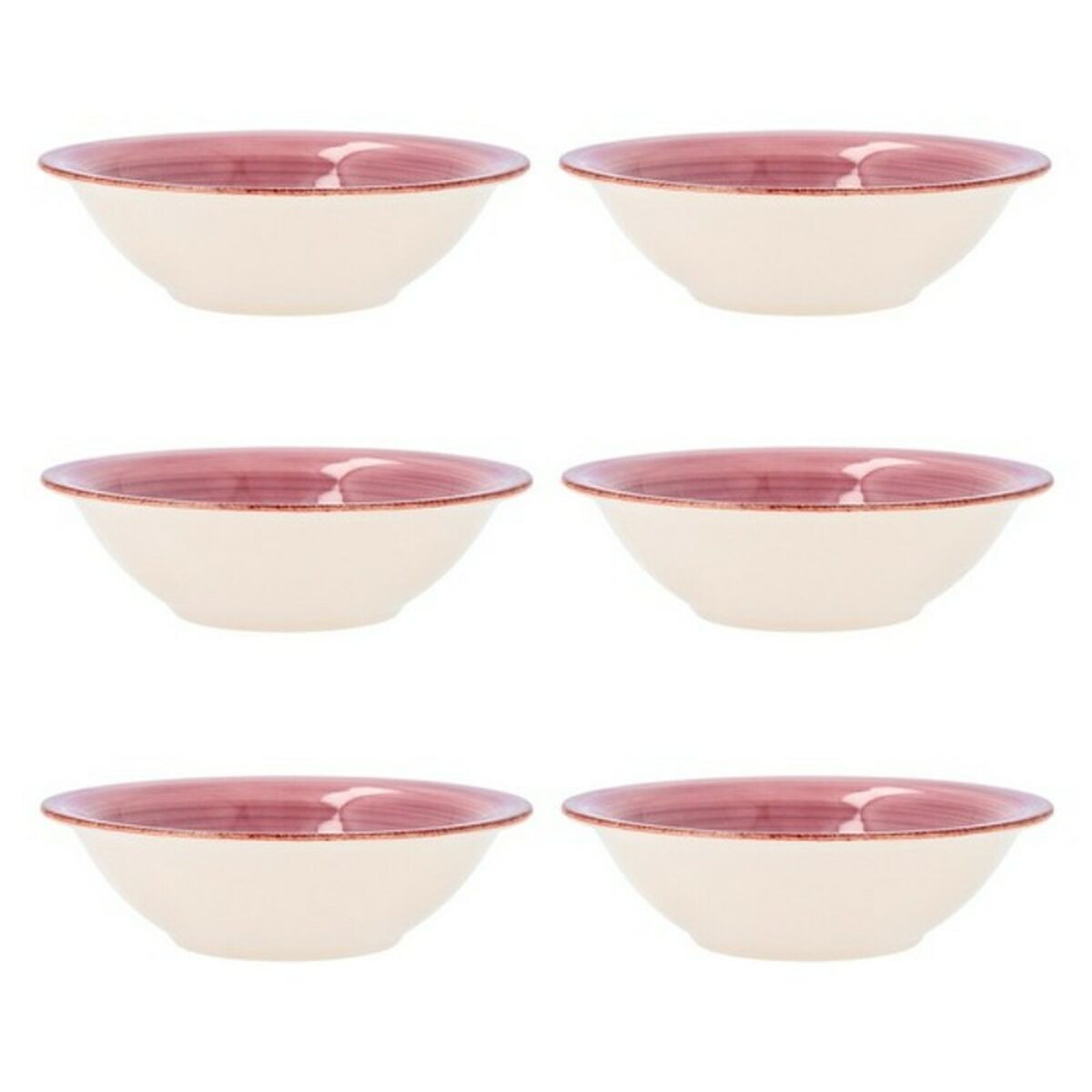 Ciotola Quid Vita Rosa Ceramica 6 Unità [18 cm]