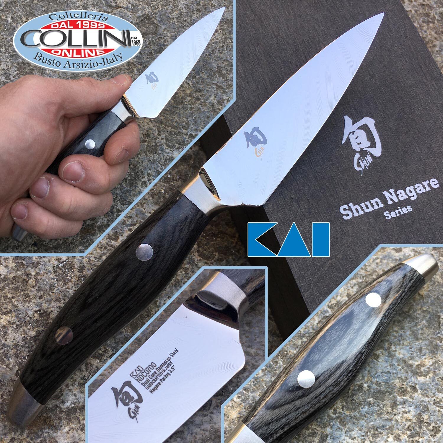 Kai Japan - Shun Nagare NDC-0700 Coreless Steel - Spelucchino classico 90mm. ...