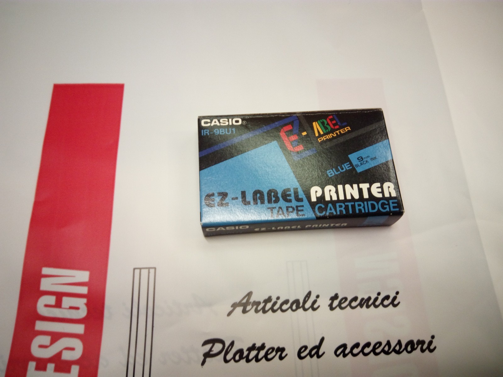 NASTRO CASIO EZ-LABEL PRINTER IR9-9BU19MM BLUE BLACK INK