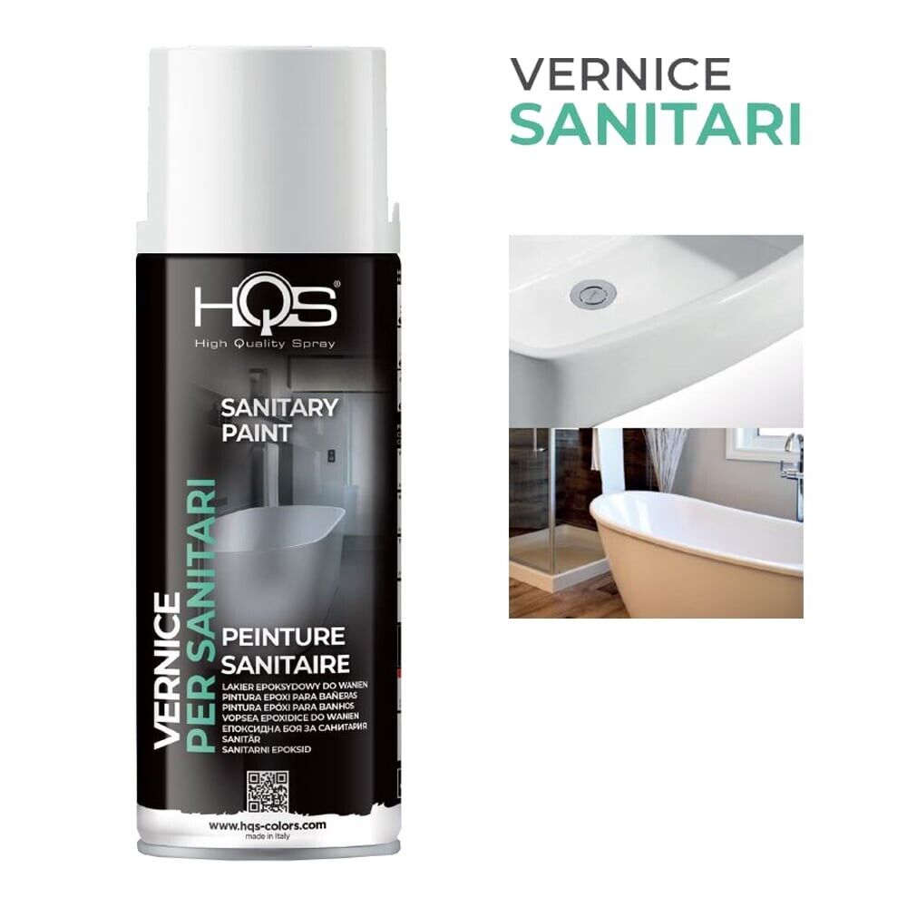 VERNICE SPRAY PER SANITARI BIANCO ML.400 RIPRISTINA SANITARI SUPERFICI SMALTATE