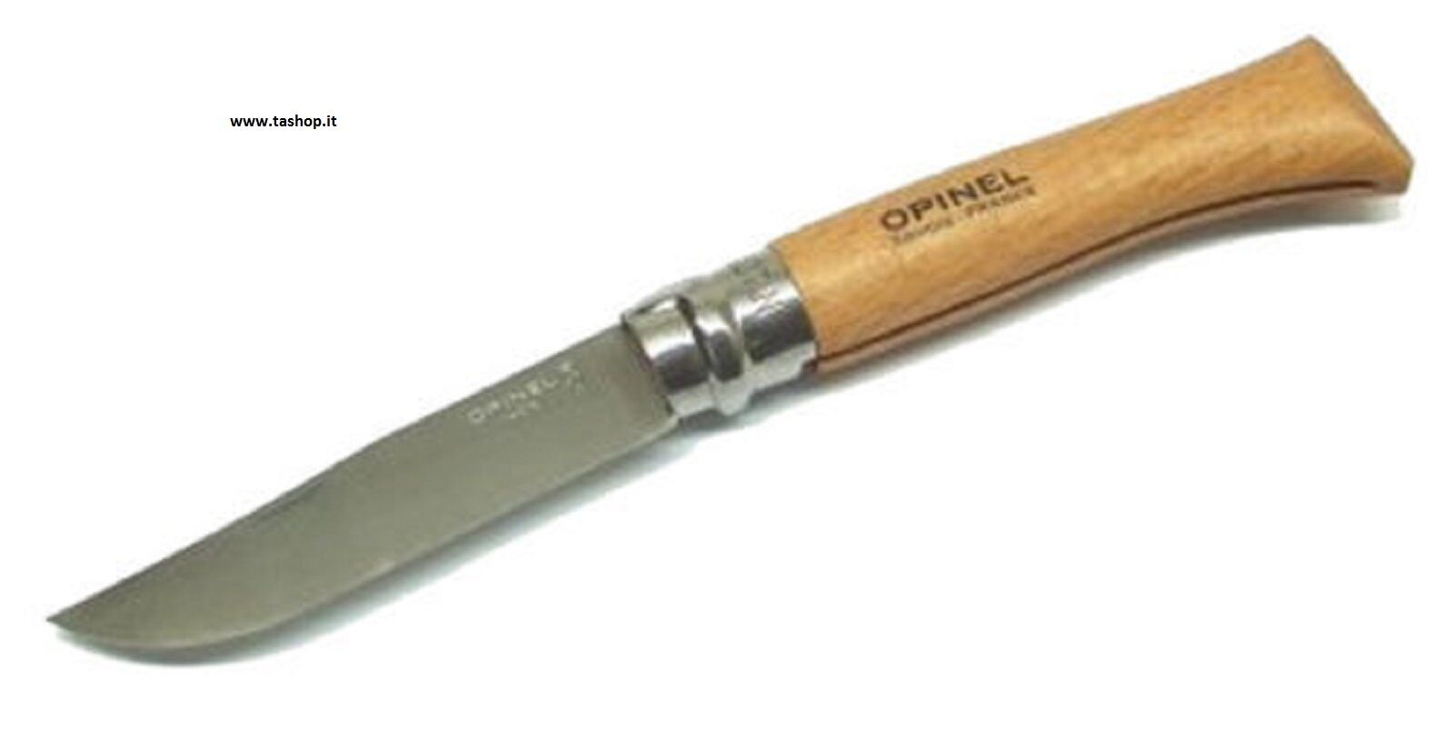 Coltello coltellino lama acc.inox punta aguzza manico faggio OPINEL Inox n.5