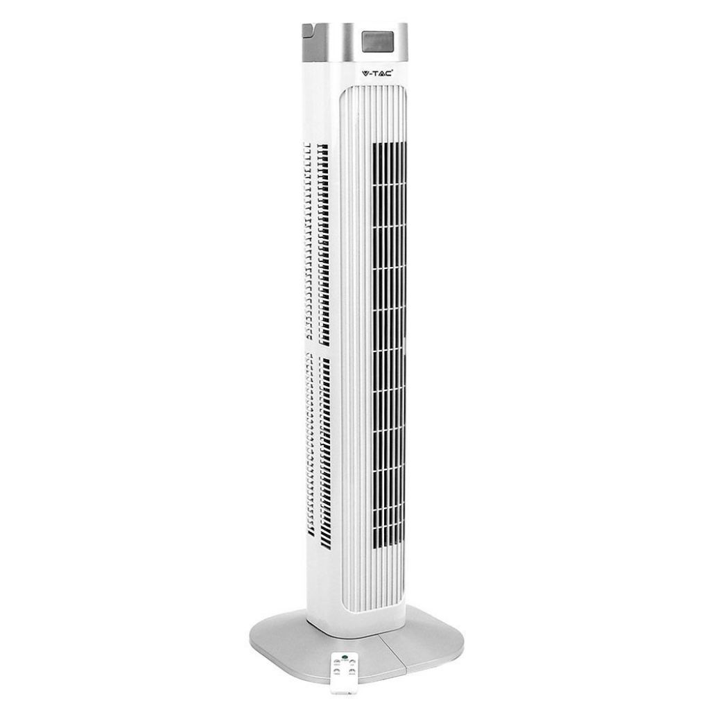 55W LED Tower Fan with Temperature Display And Remote Contrel 36 Inch White 142