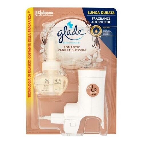 GLADE ESSENTIAL OIL DIFFUSORE OLI ESSENZIALI VANIGLIA BASE ELETTRICA + RICARICA