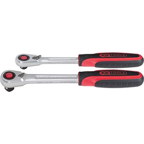 KS Tools 920.0002 Serie di leve a cricco SLIMPOWER,2 pz,1/4"+1/2