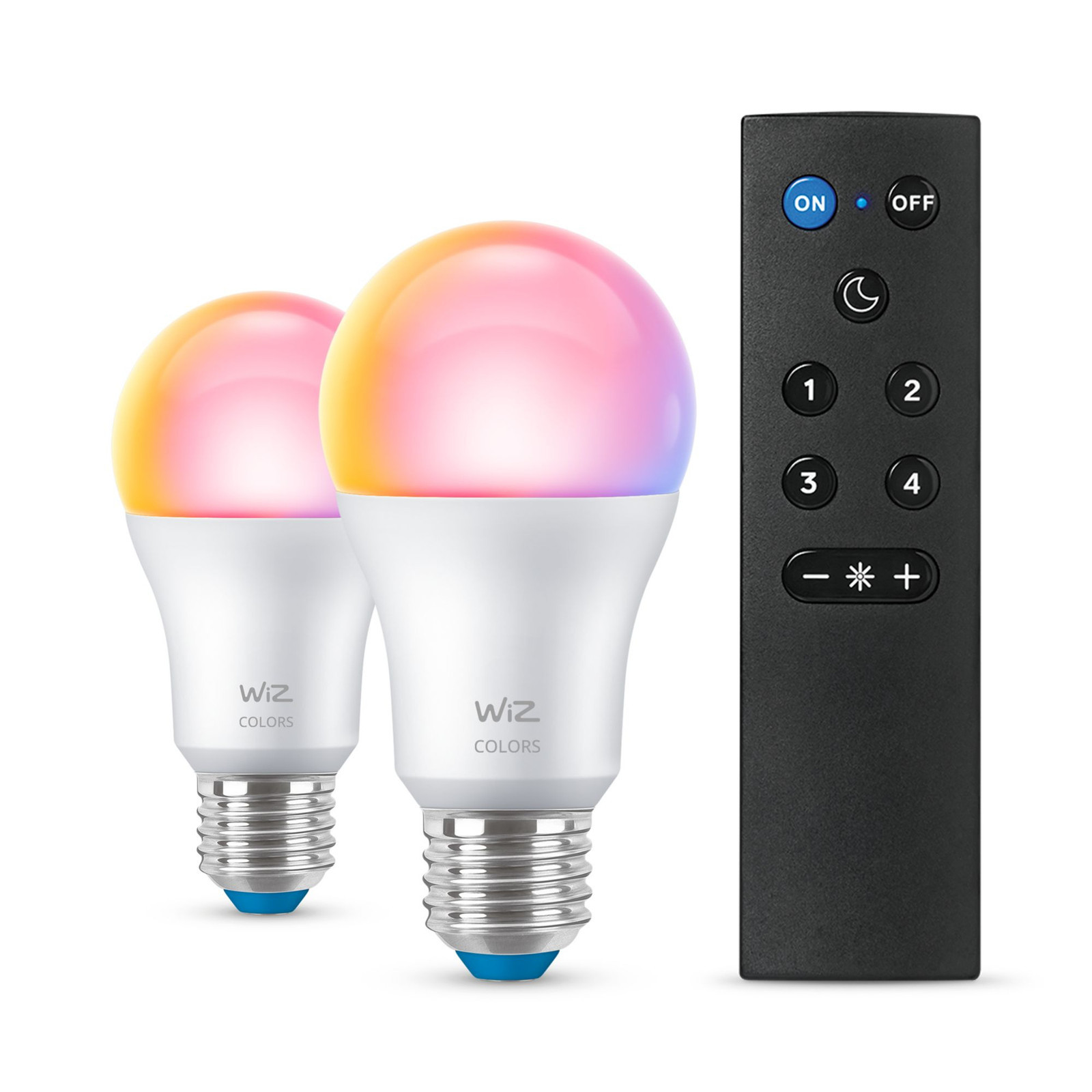 WiZ Lampadina 60 W A60 E27 x2 con telecomando