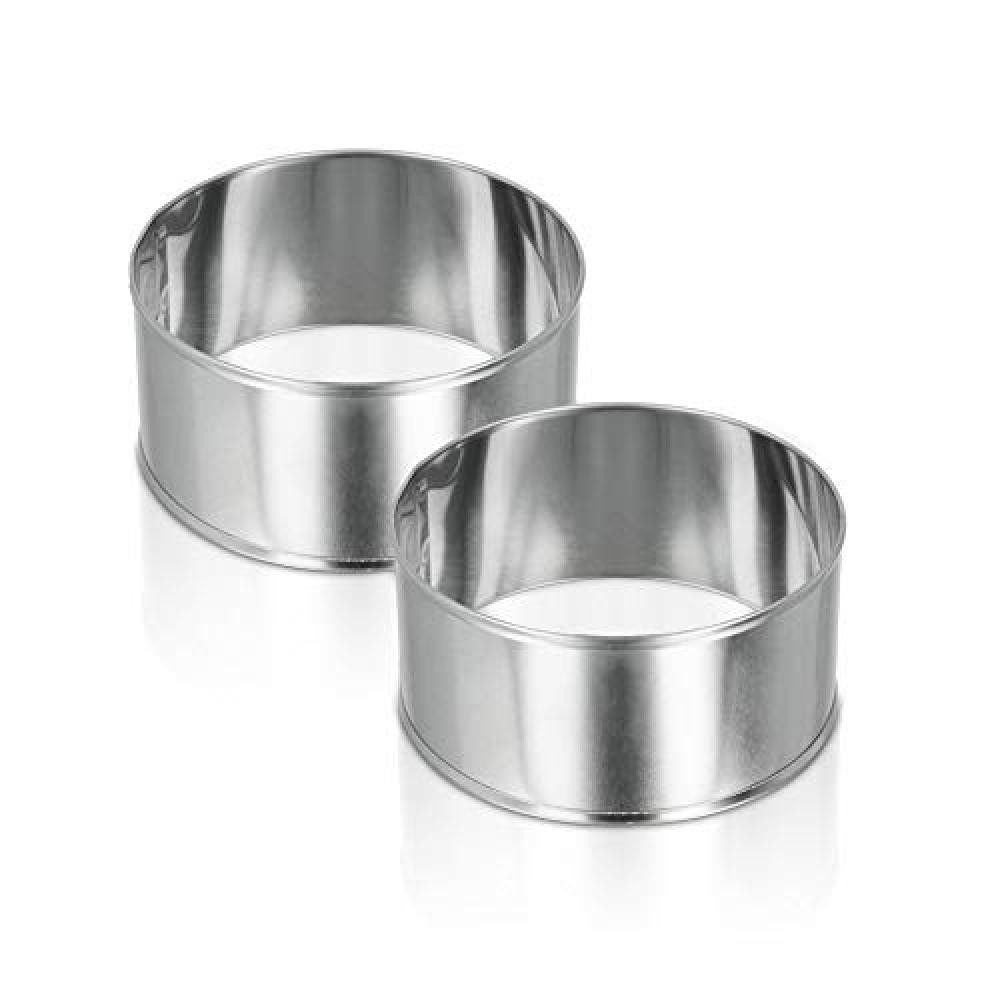 Metaltex 204 523 - Set di 2 Anelli per Acciaio Inossidabile emplatar, 85 x 42 mm
