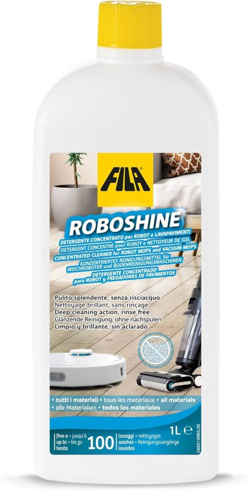 Fila Roboshine Detergente Concentrato Robot Lavapavimenti 1 Lt Tutti i Materiali