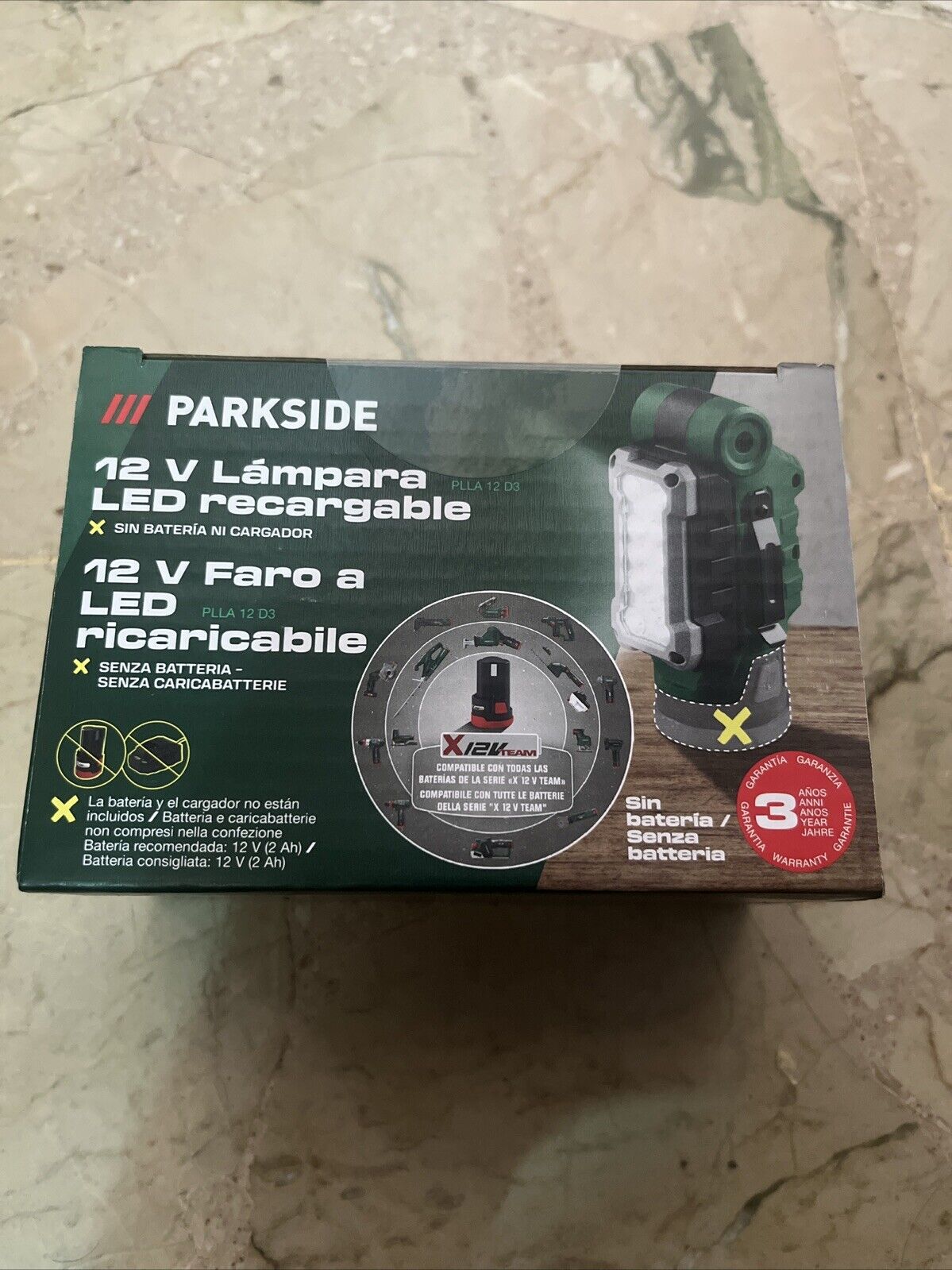 Lampada da lavoro a LED PARKSIDE 12 V a batteria PLLA 12 D3 senza batteria  480l