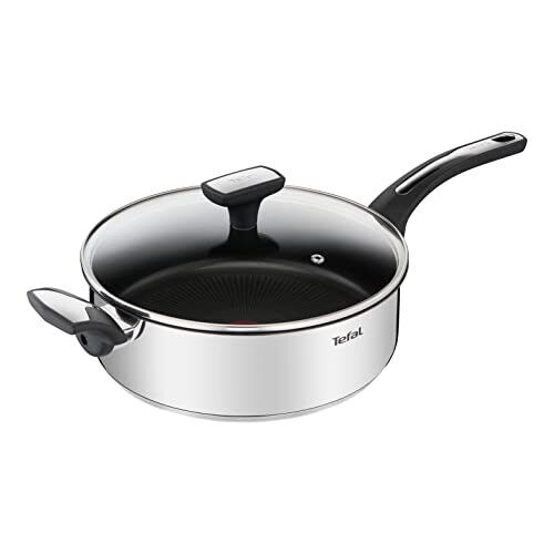 Tefal Emotion - Sartén de 26 cm, 4 L, tapa de cristal, revestimiento (w1i)