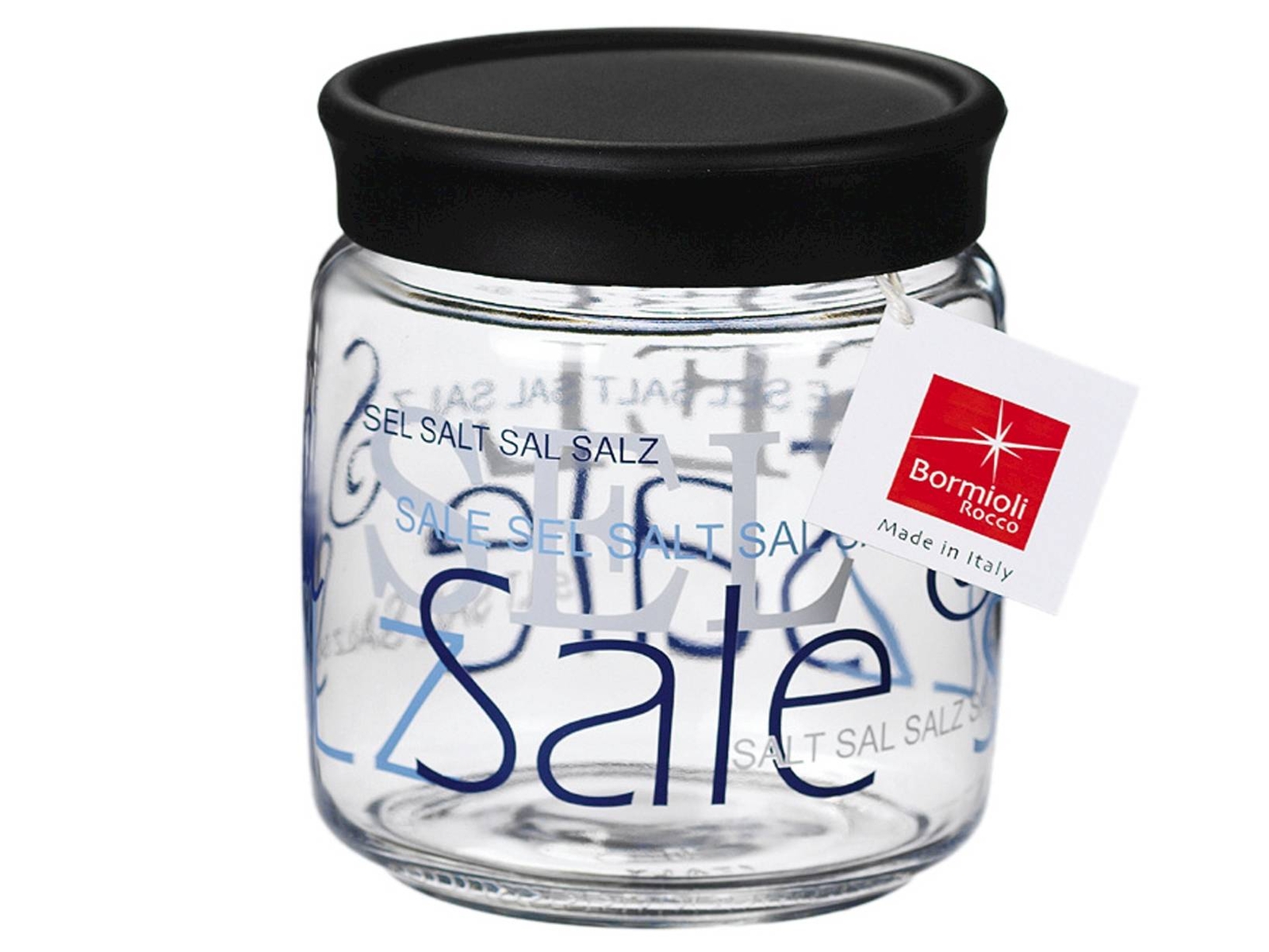 Vaso In Vetro Giara Decoro Sale Lt0,75 T-e
