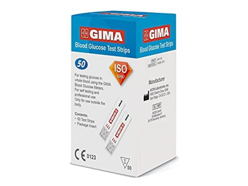 (TG. 1 unit  (Confezione da 50)) GIMA - Strisce Reattive per la Glicemia, per la