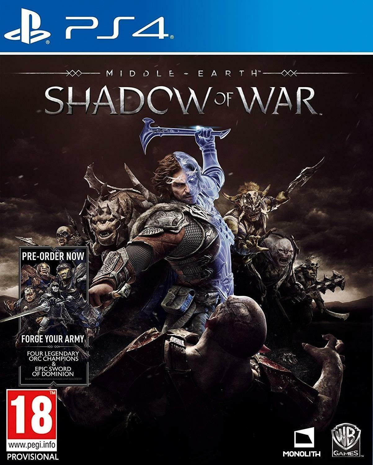 Terra di Mezzo Shadow Of War - PS4 Nuovo e Sigillato