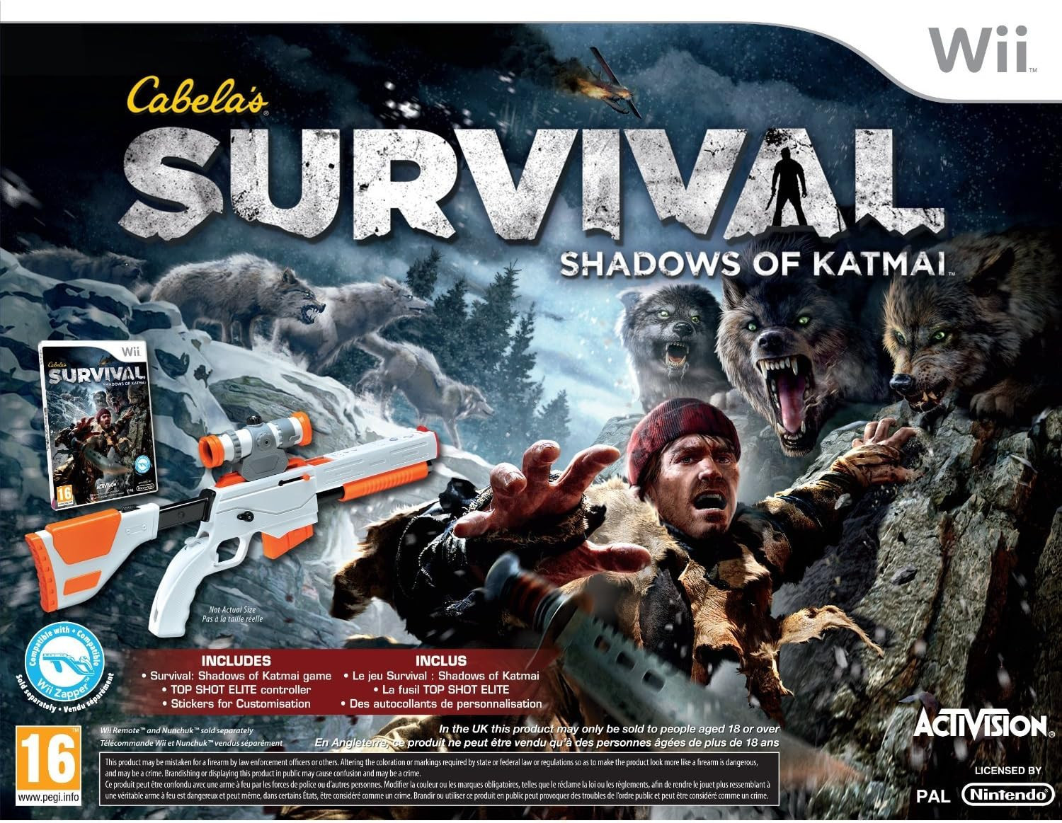 Activision Cabela’s Survival: Shadows of Katmai, Wii + Top Shot Elite Gun