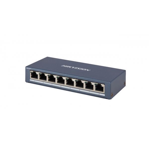 HIKVISION SWITCH 8 PORT GIGABIT UNMANAGED SWITCH 8  GIGABIT RJ45 PORTS, DESKTOP