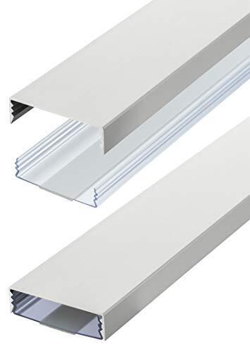 Canalina per cavi in alluminio anodizzato color argento opaco, (v6Z)