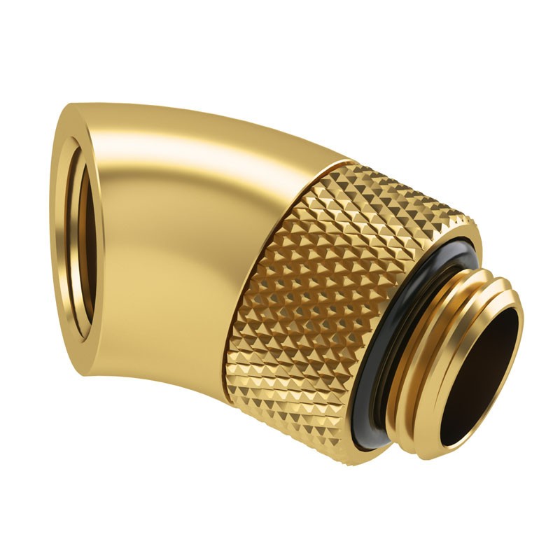 BarrowCH Adapter 45 Grad G1/4 Zoll AG auf IG drehbar gold Oro TWT45-B01 GO
