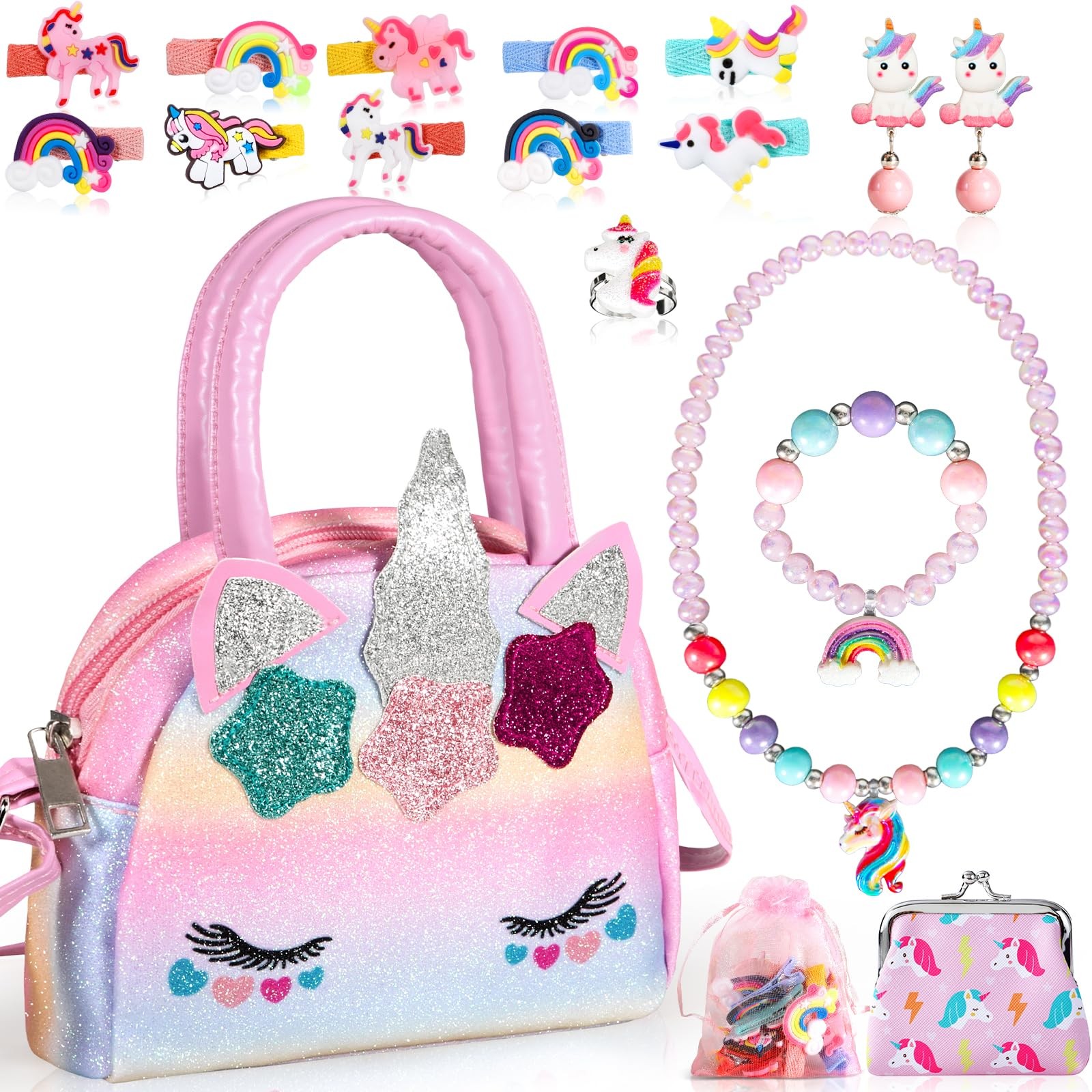 BGIUSQF Borsa Unicorno Bambina, Unicorno Bambina Regalo, Unicorno (E4v)