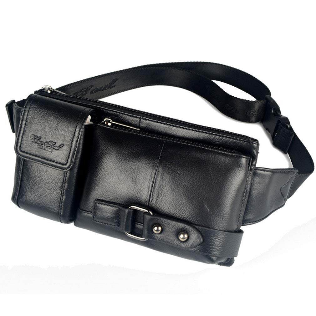 Sac banane en cuir pour hommes ceinture ceinture taille sac à main (K5u)