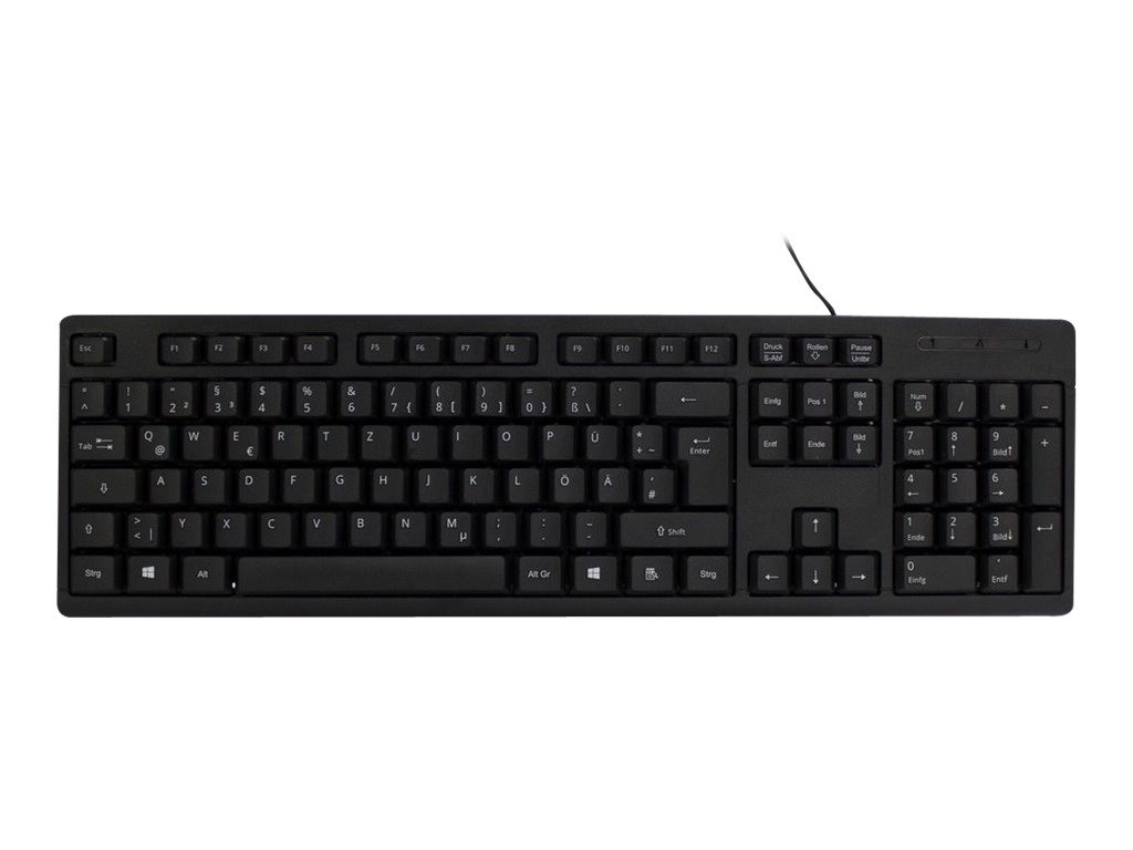 Inter-Tech K-118 Full-size (100%) Cablato USB QWERTZ Nero Tastiera 88884095