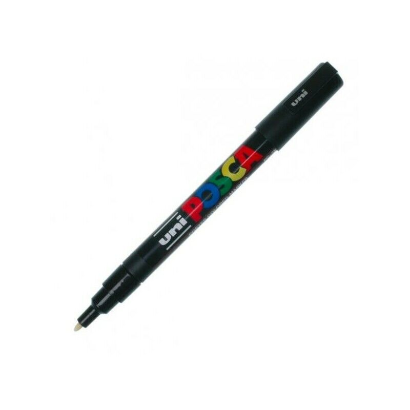Pennarello Marcatore UNI POSCA PC3M - NERO - Punta Fine
