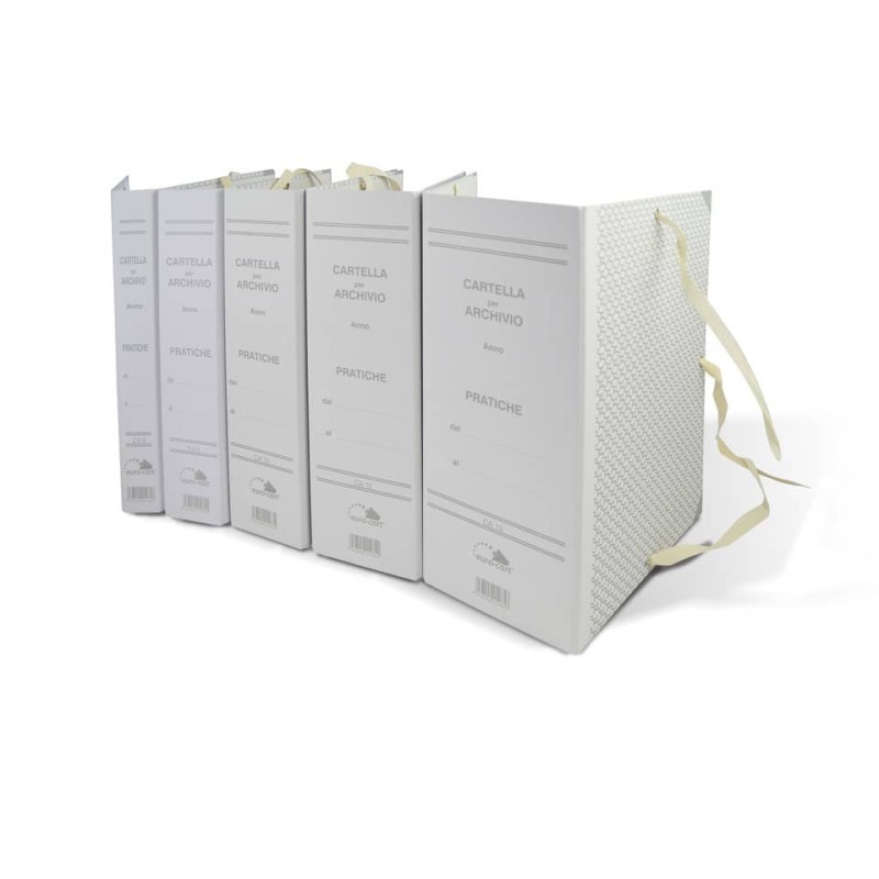 Faldone con lacci occhiellati EURO-CART cartone da 1,8 mm dorso 12 cm - 25x35 cm
