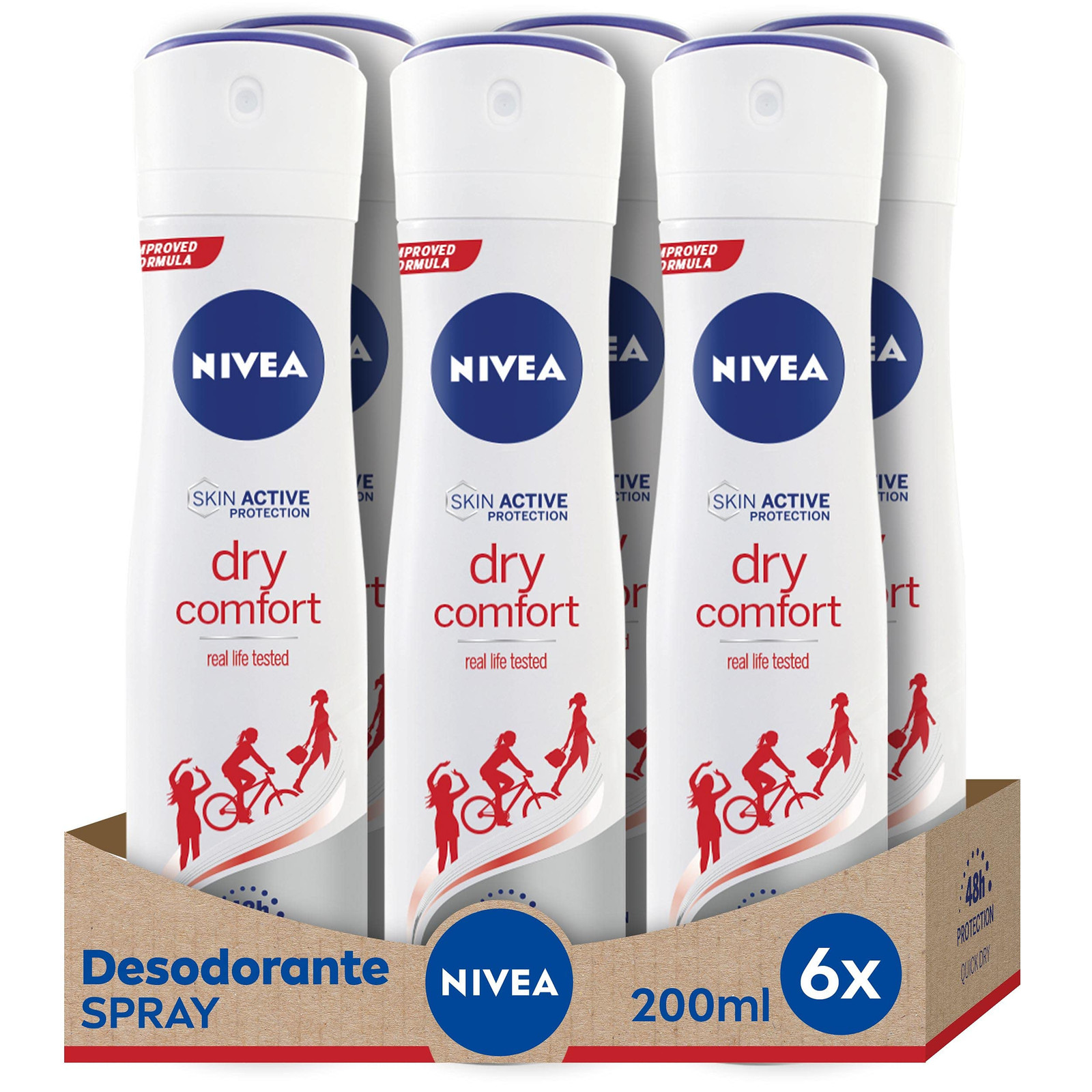 NIVEA NIVEA Spray Dry Comfort – 200 ML – 6 pezzi (x1k)