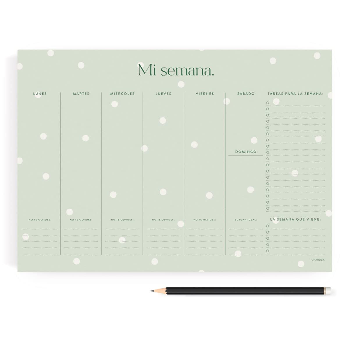 AGENDA SETTIMANALE. CHARUCA. MATCHA (G5L)