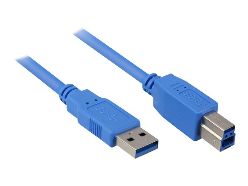 Sharkoon 5m USB3.0-A/USB3.0-B 5 m USB A USB B USB 3.2 Gen 1 4044951015665