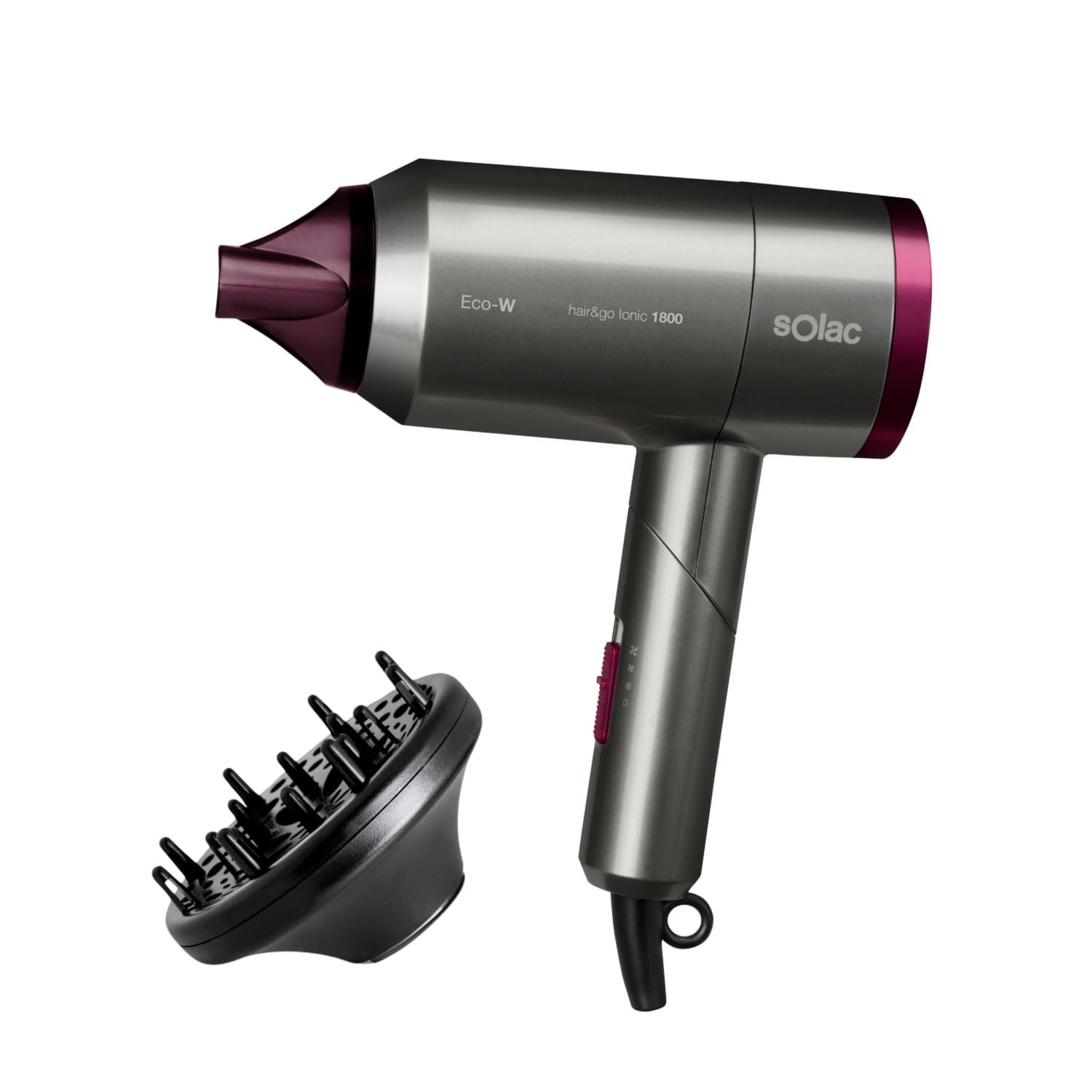 Solac Hair&Go Ionic 1800 Secador de Pelo Plegable 2000W (r7z)