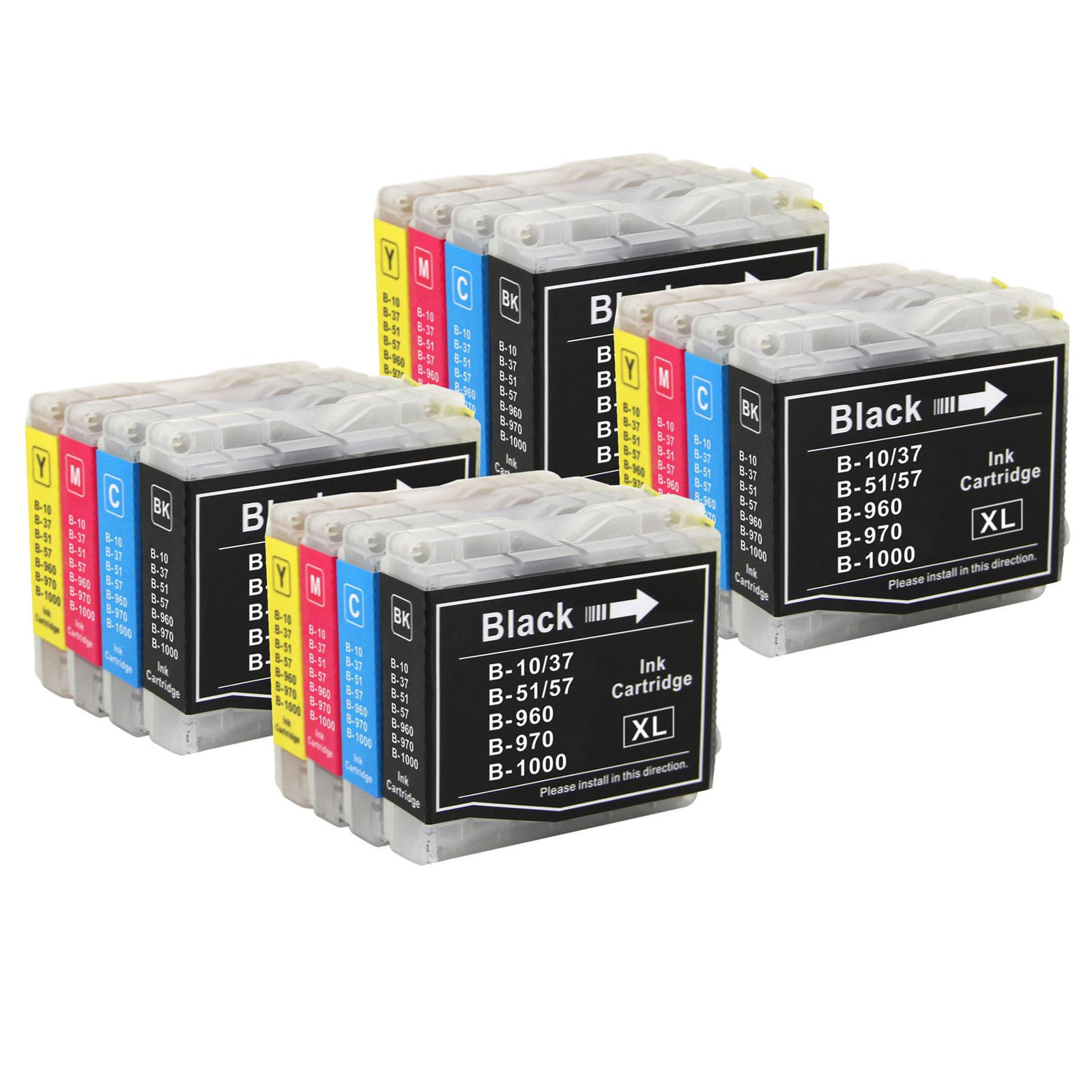 16 Cartucce di inchiostro (Set) per Brother Fax-1360 Fax-1460 Fax-1560 MFC-240C