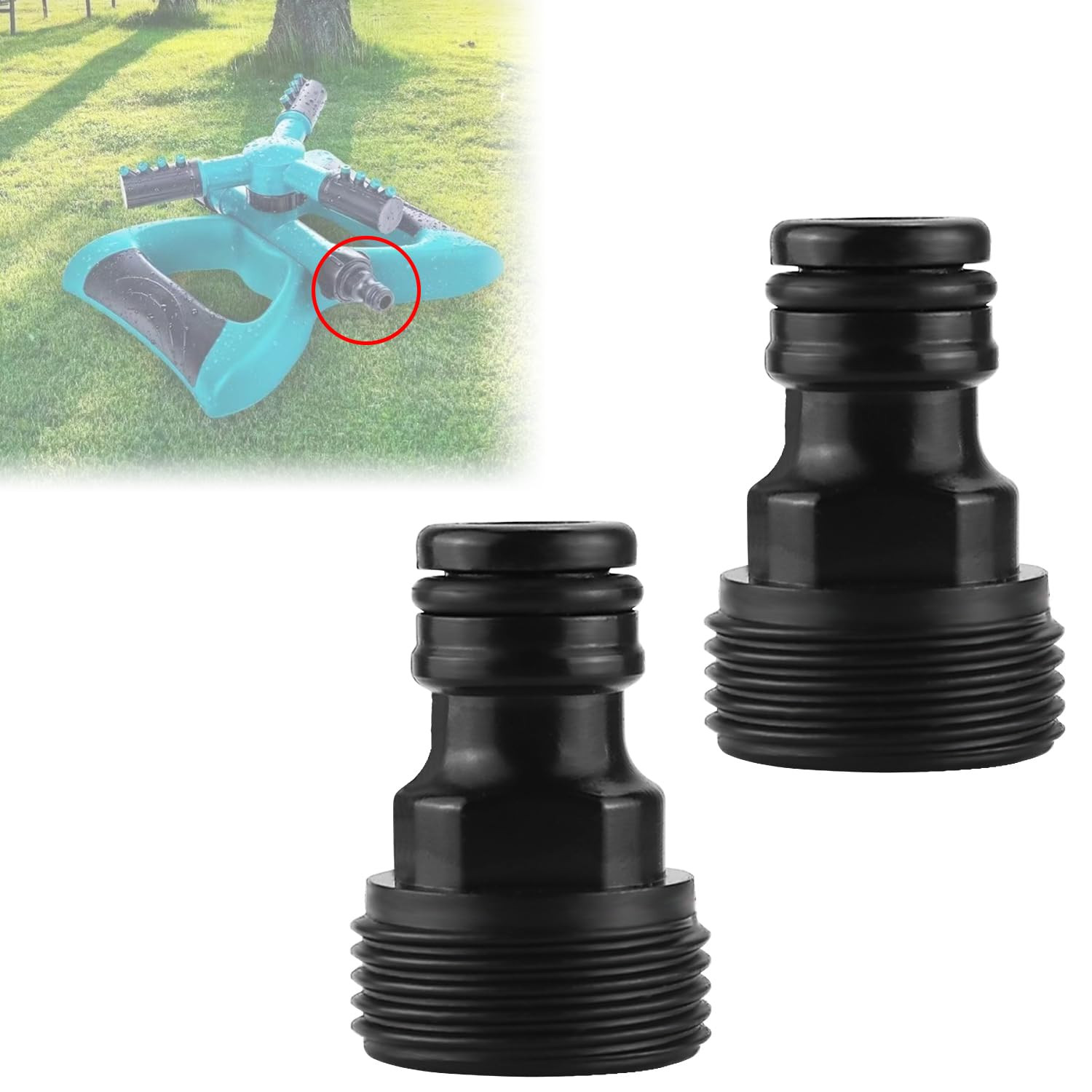 UGBO Adattatore Presa Rubinetto Canna Raccordo Tubo Acqua per Giardino (M1h)